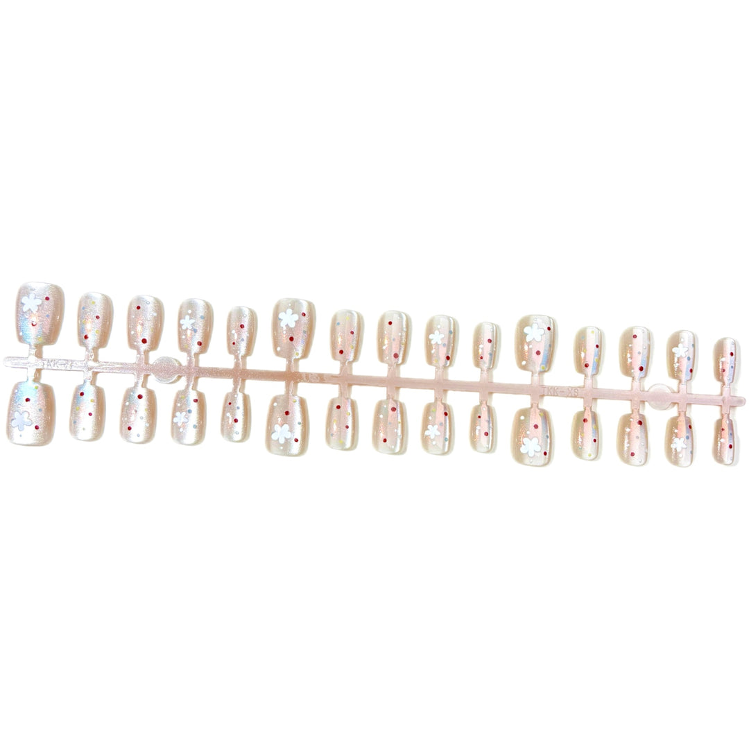 Floral Accent Press-On Nail Set