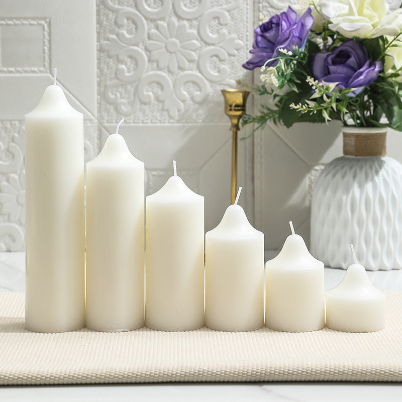 Unscented Long-Burning Pillar Candle for Home Decor