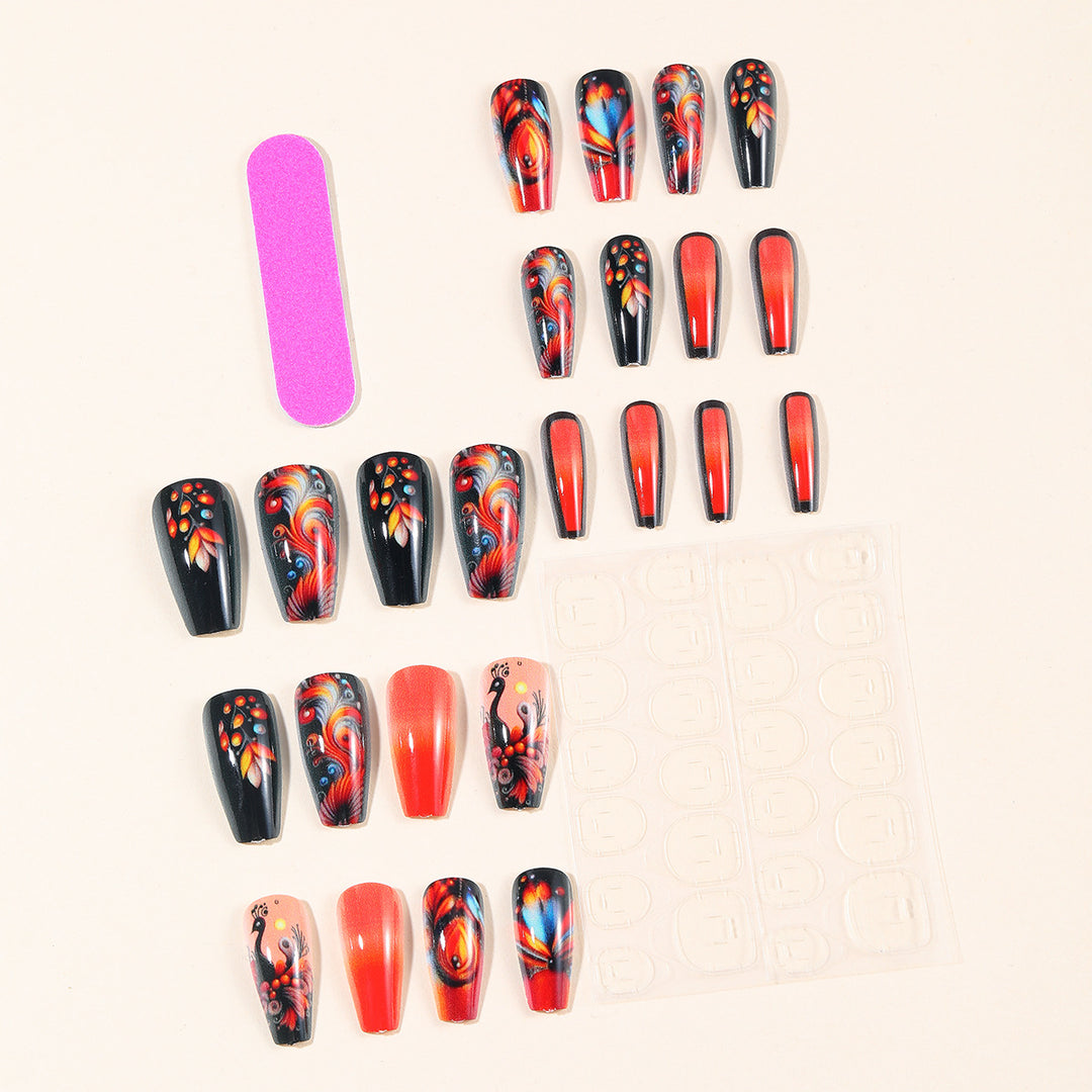 Intricate Peacock Nail Art Design Stornfield