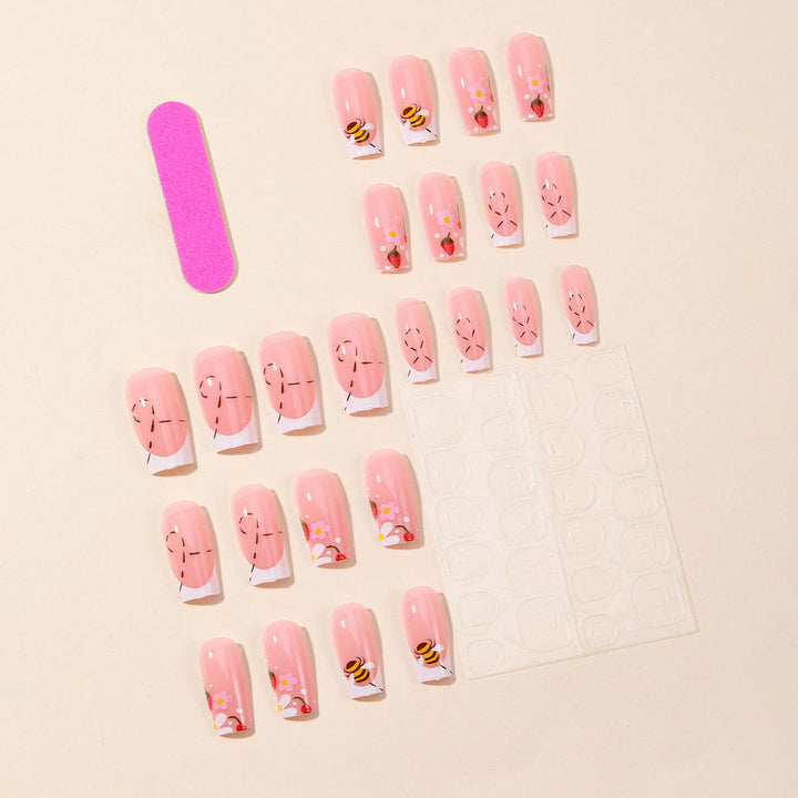 Floral Themed Acrylic Nail Art Extensions Stornfield
