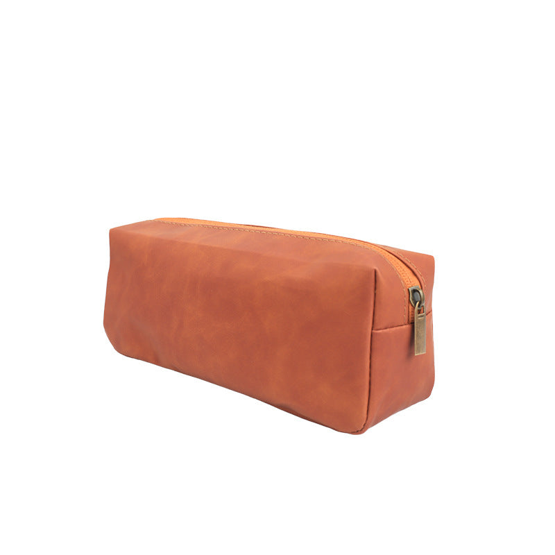 Premium Leather Zippered Pencil Pouch
