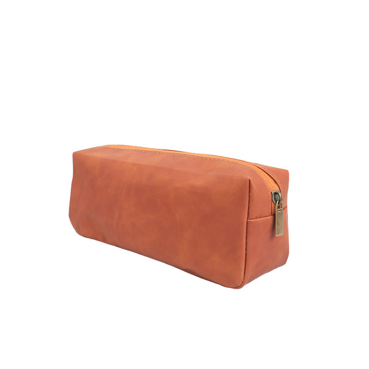 Premium Leather Zippered Pencil Pouch