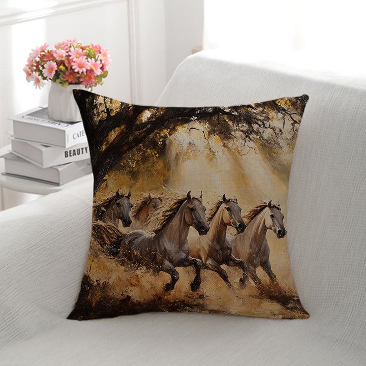 Artistic Animal Illustration Pillow
