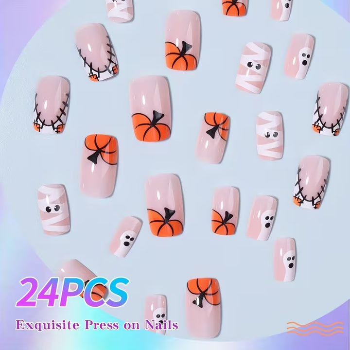 Festive Halloween Press-On Nail Art Set Stornfield