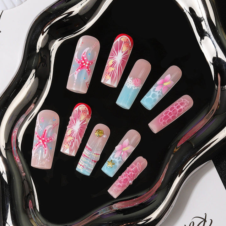 Tropical Ocean-Inspired Press-On Nail Set Stornfield