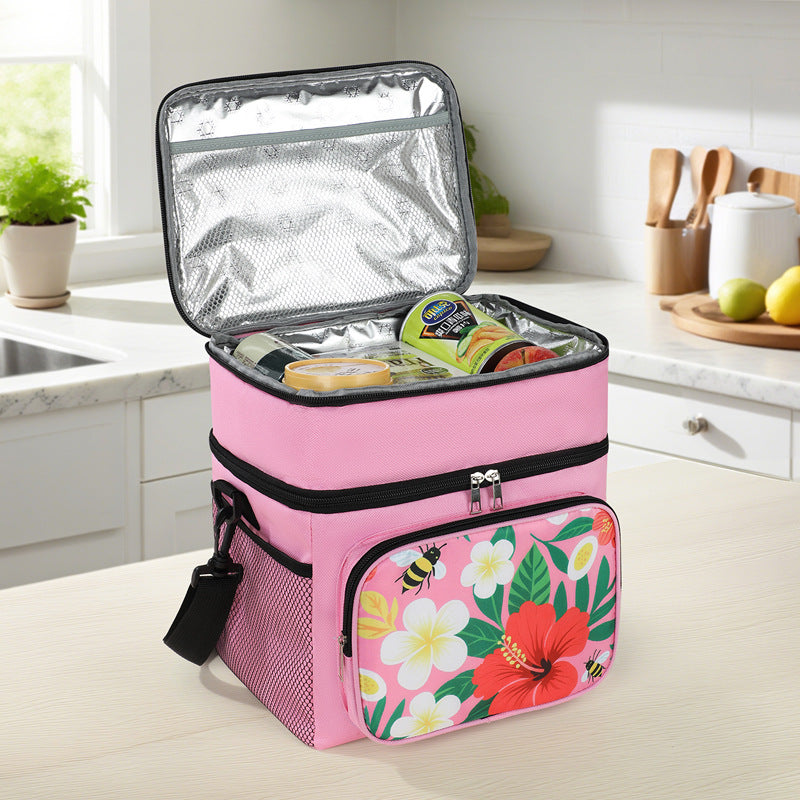 Insulated Floral Lunch Cooler Bag