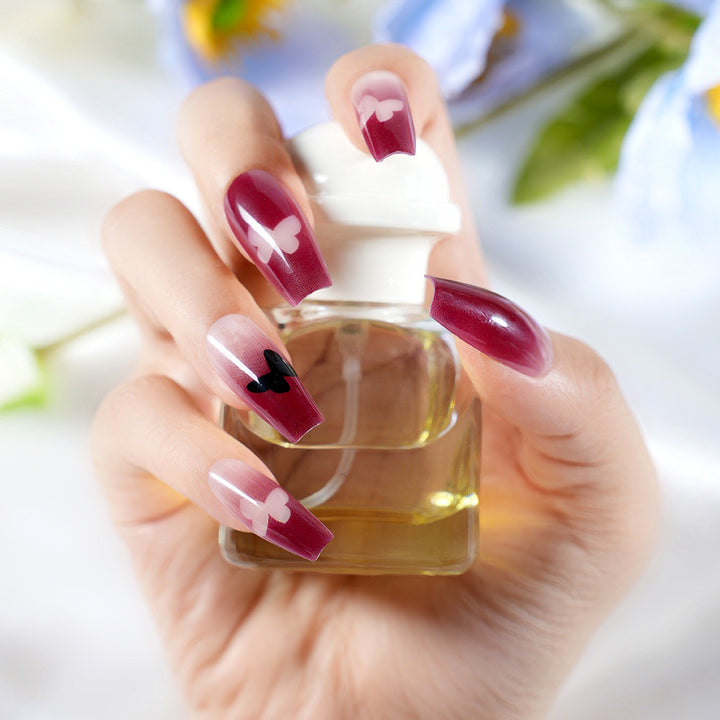 Heart-Patterned Press-On Nail Art Set Stornfield