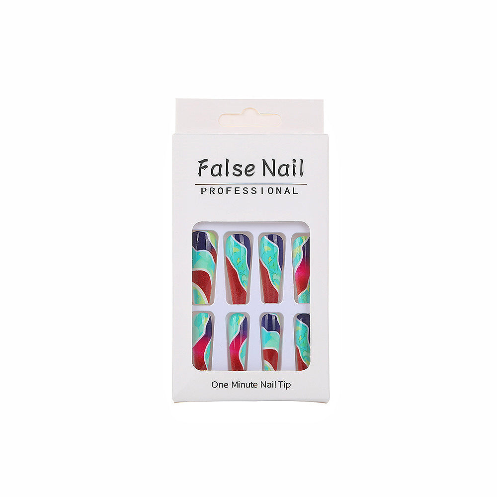 Artificial nails in modern marble pattern Stornfield