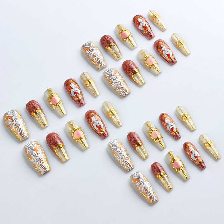 Artistic Decorative Press-On Nails Stornfield