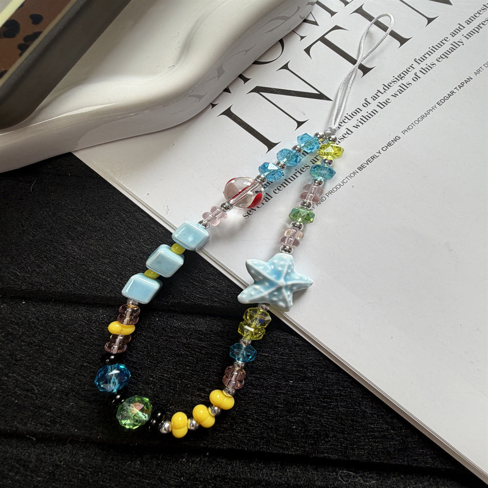 Flower-Themed Beaded Phone Lanyard Stornfield