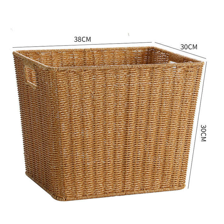 Rectangular Woven Storage Bin with Ergonomic Handles Stornfield