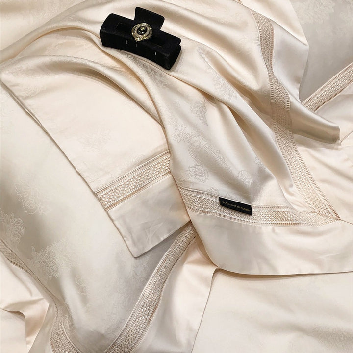 Hotel-Grade Silky Sateen Duvet Cover Set with Ladder-Stitch Hem & Envelope Shams