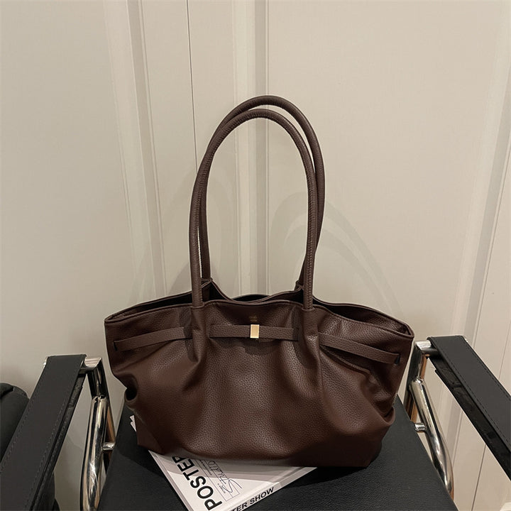 Premium Soft Leather Handheld Tote Bag Stornfield