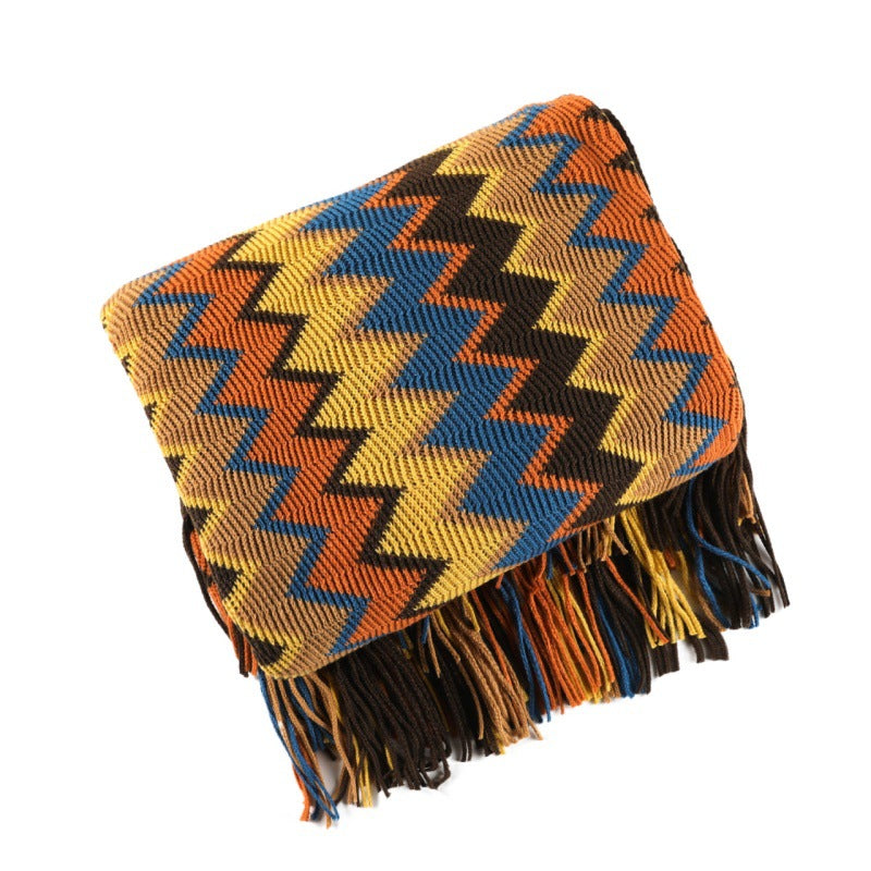 Textured Knit Throw Blanket