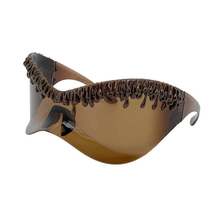 Women's futuristic sunglasses with unique wave frame Stornfield