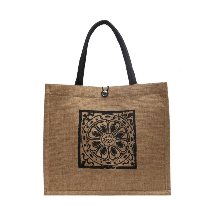 Casual Jute Shopping Tote