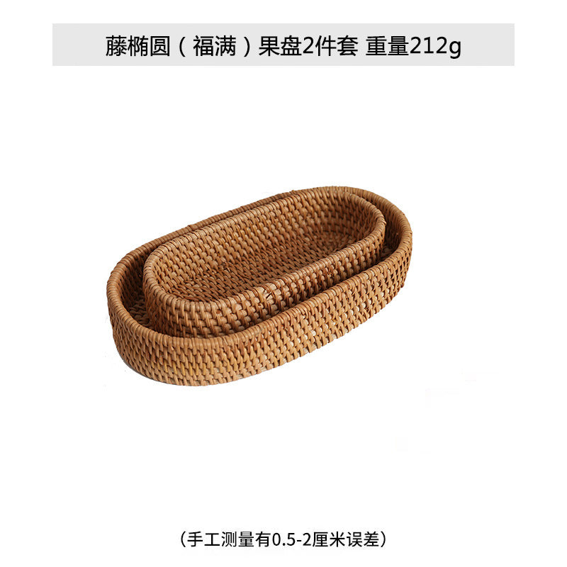 Women's oval decorative basket made of woven natural material Stornfield