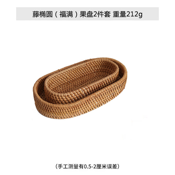 Women's oval decorative basket made of woven natural material Stornfield