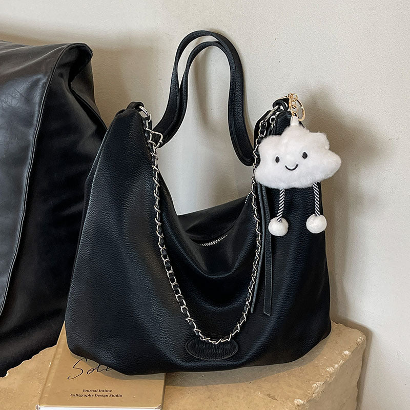 Soft Leather Slouchy Shoulder Bag