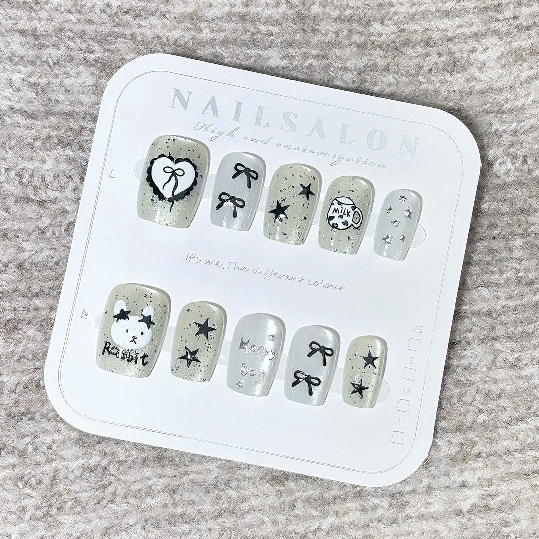 Artistic Themed Press-On Nail Art