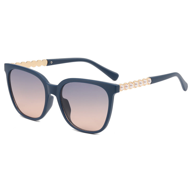 Women's oversized sunglasses with elegant pearl jewelry decoration Stornfield