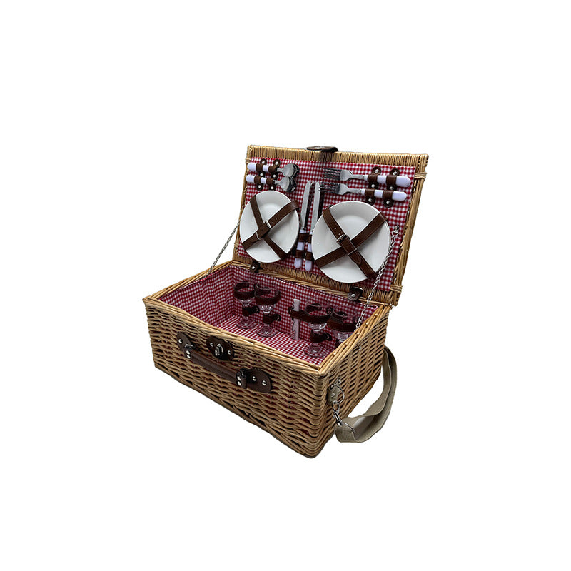 Women's picnic basket with elegant dish set Stornfield