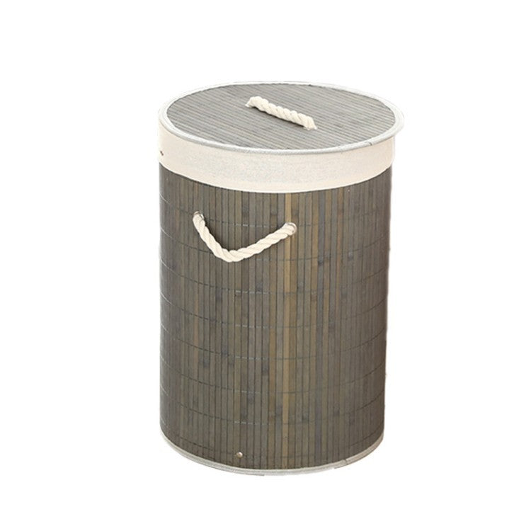 Elegant Laundry Basket Made of Bamboo with Practical Lid Stornfield