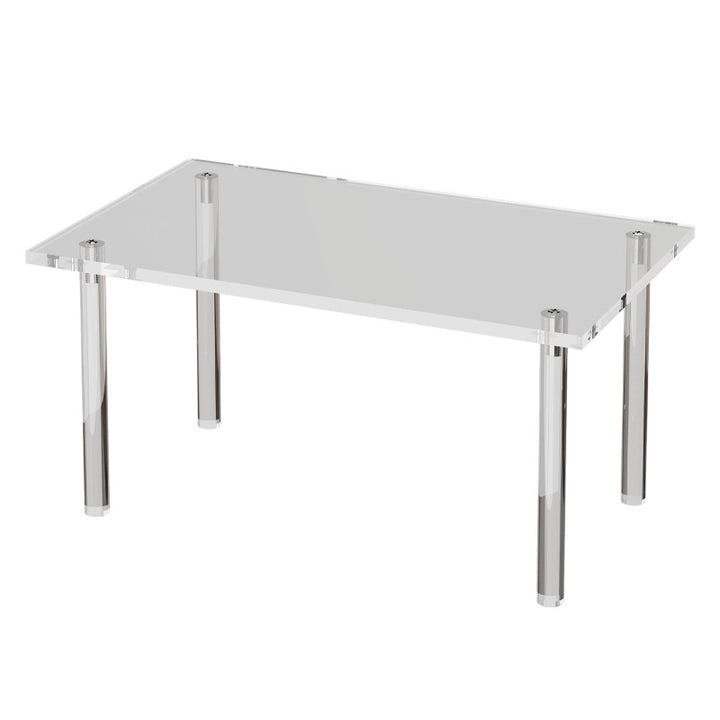 Large Wall-Mounted Clear Acrylic Floating Display Shelf Panel with Pre-Drilled Standoffs