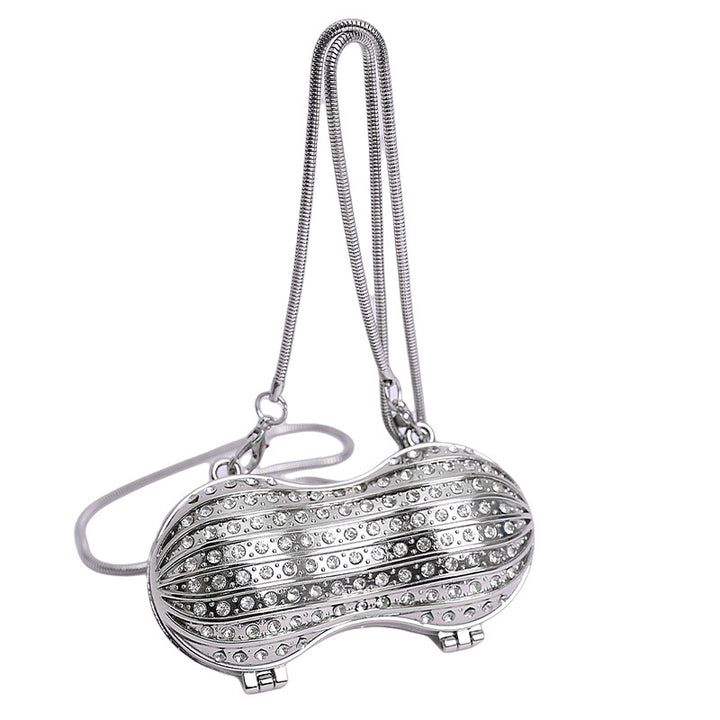 Glamorous Rhinestone Peanut-Shaped Crossbody Bag Stornfield