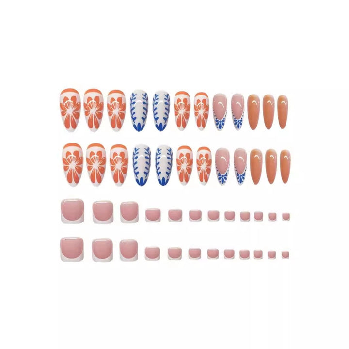 Floral Abstract Press-On Nail Set Stornfield
