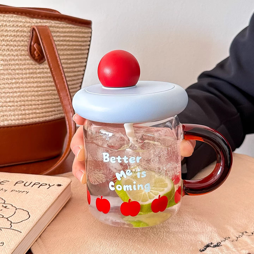 Ladies drinking glass with silicone lid Stornfield