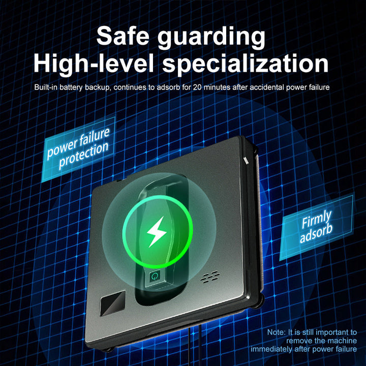 advanced robotic window cleaning system with remote control and safety tether Stornfield