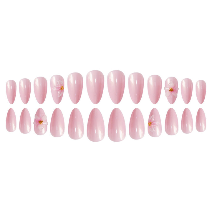 Elegant Floral Pointed Nail Art Extensions Stornfield
