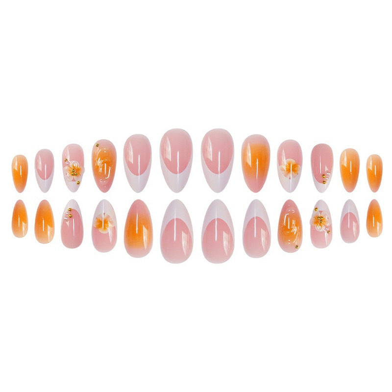 Decorative Floral Acrylic Nail Set Stornfield