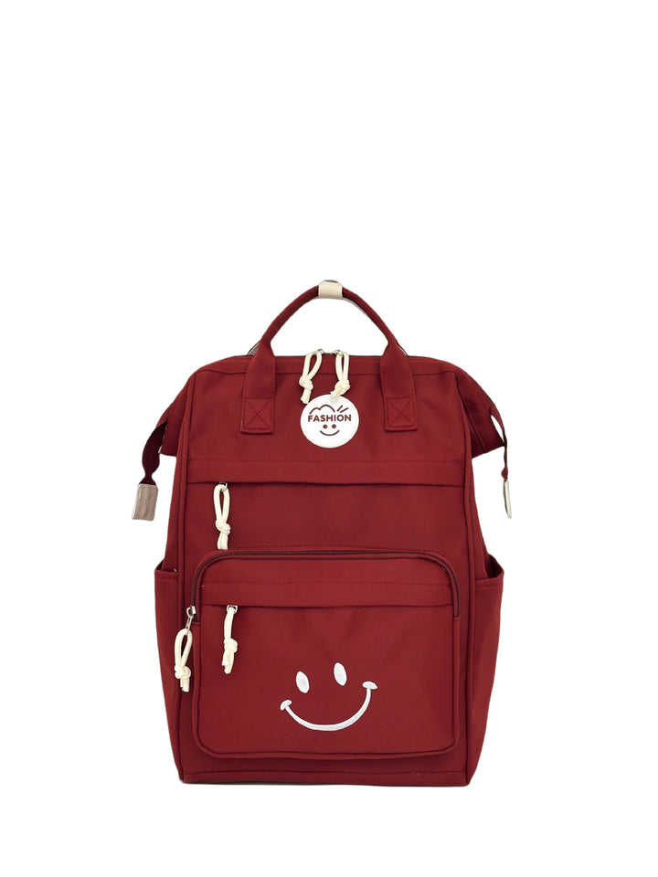 Trendy Multi-Pocket Smiley Face Backpack Stornfield