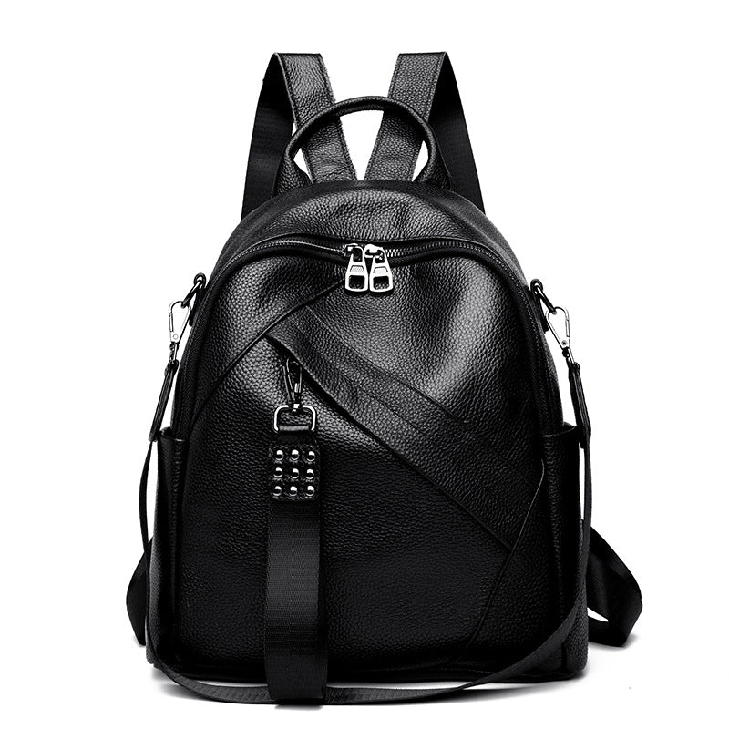 Vintage-Inspired Textured Leather Backpack Stornfield