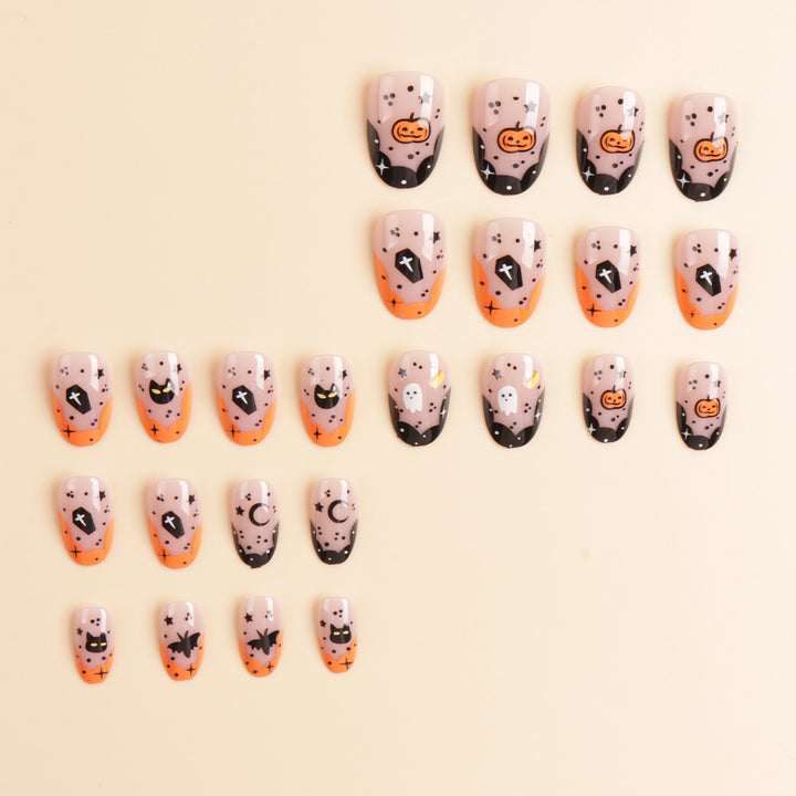 Halloween-Themed Press-On Nail Art Set Stornfield
