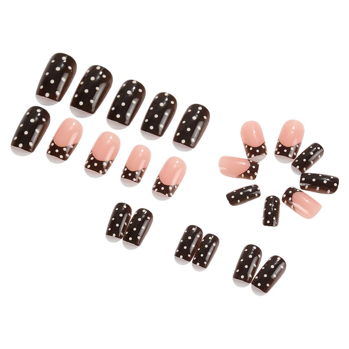 Stylish dotted pattern artificial nails Stornfield