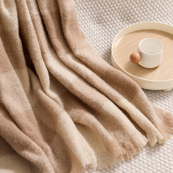 Cozy Checked Throw Blanket