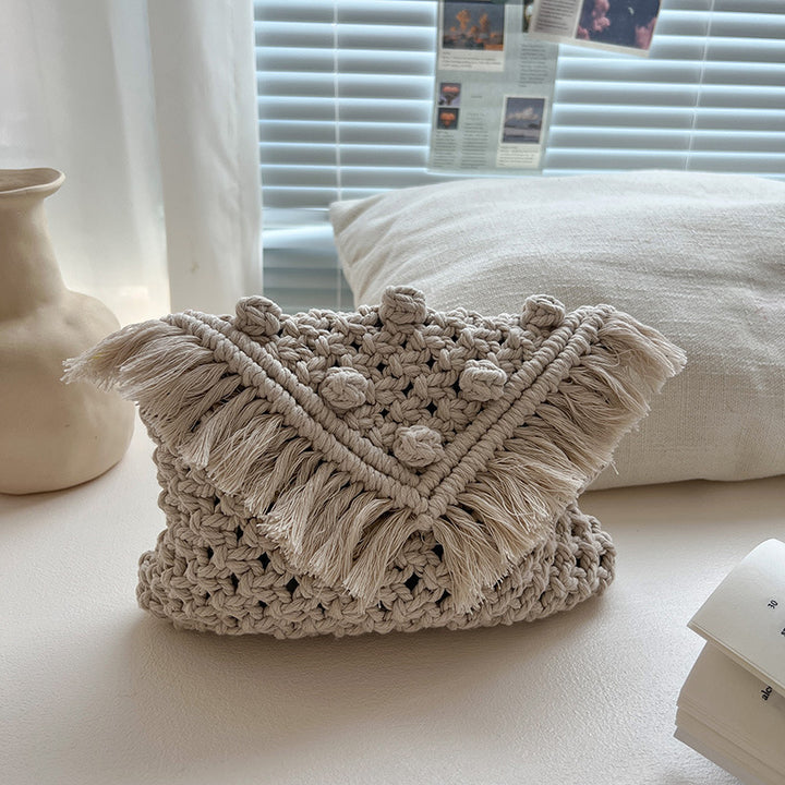 Handmade Fashion Crossbody Bag with Fringes and Decorative Accents Stornfield