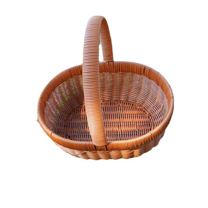 Handwoven Round Wicker Storage Basket Stornfield