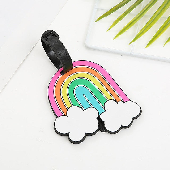 silicone novelty donut luggage tag with adjustable buckle strap and embossed sprinkle design Stornfield