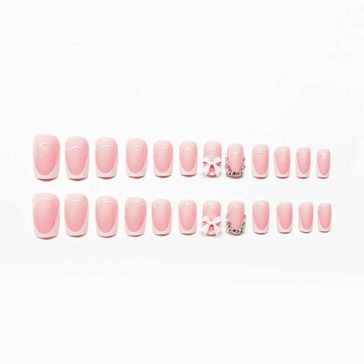 Artificial nail set with elegant details and 3D decorations Stornfield