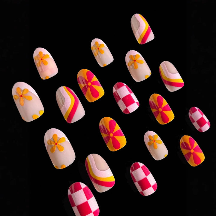 Creative Art Nail Set with Vibrant Patterns Stornfield