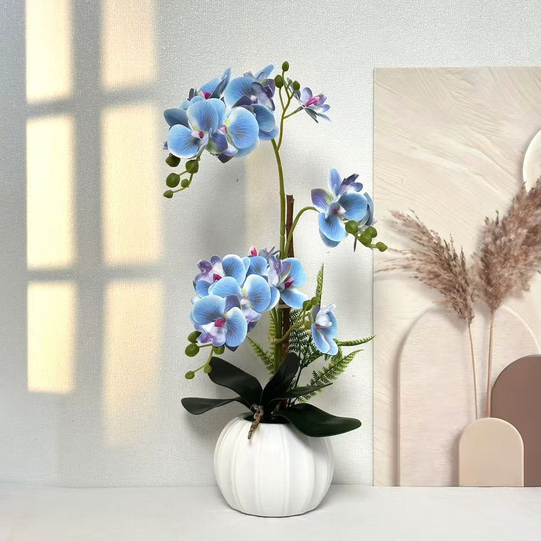 Elegant Artificial Orchid Arrangement for Indoor Display