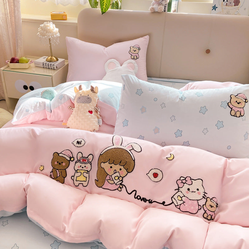 Children's Playful Bear-Themed Bedding Set