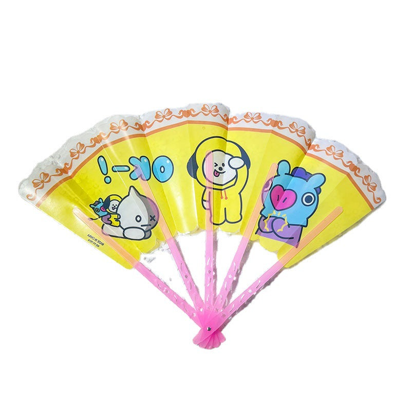 Ladies Colored Hand Fans in Cute Design Stornfield