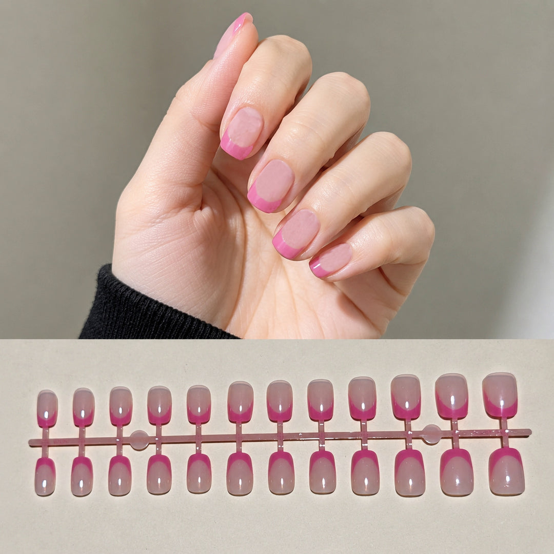 Chic French Tip Press-On Nail Art Set Stornfield