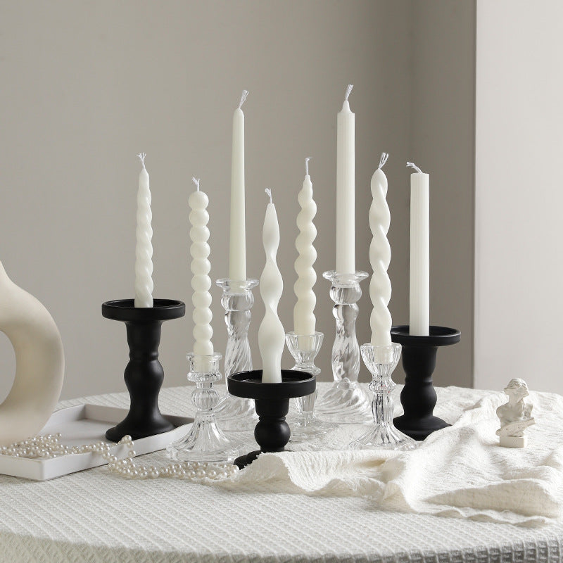 Hand-Poured Beaded Sphere Taper Candle