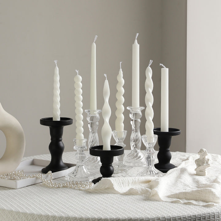 Hand-Poured Beaded Sphere Taper Candle